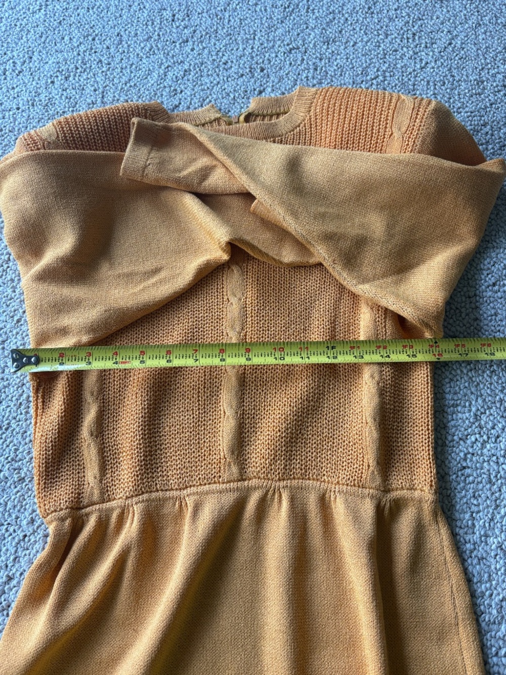 Vintage St John Santana Knit Belted Dress Ochre Gold Dynasty Quiet Luxury 8 Chic - Picture 13 of 14